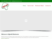 Tablet Screenshot of highveldmushrooms.co.za